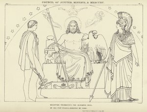 Conseil de Jupiter, Minerve et Mercure - John Flaxman